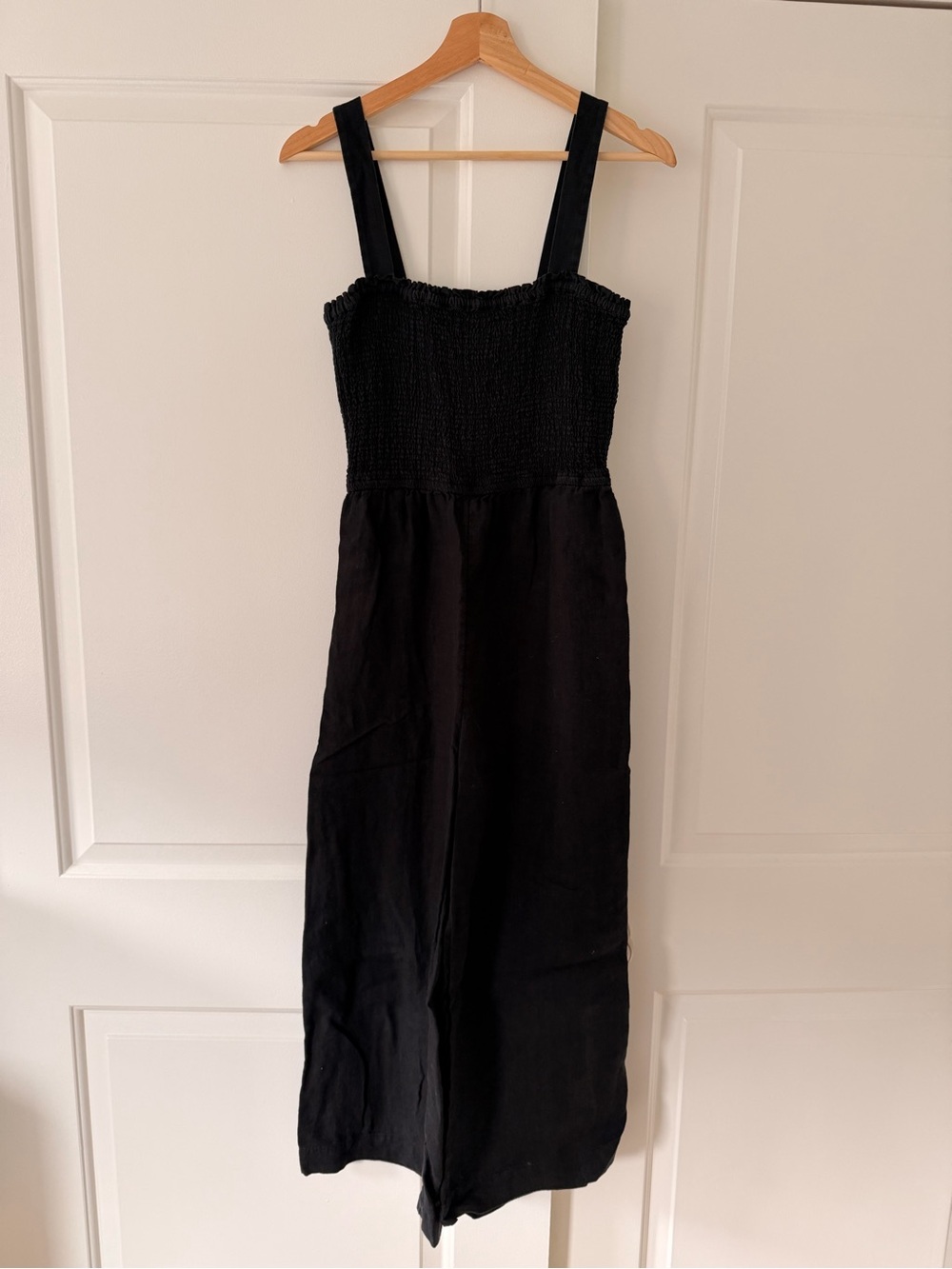 J. Crew Black Linen Jumpsuit